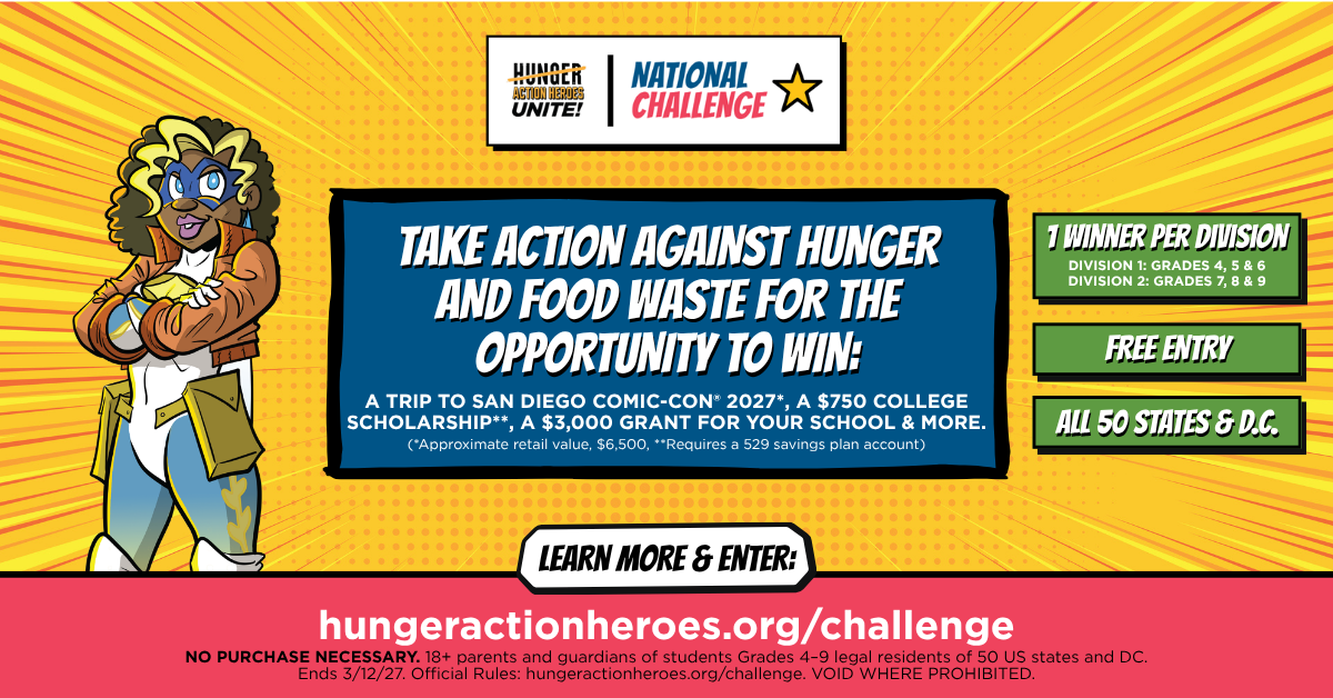 The Hunger Action Heroes Unite! National Challenge Is Live